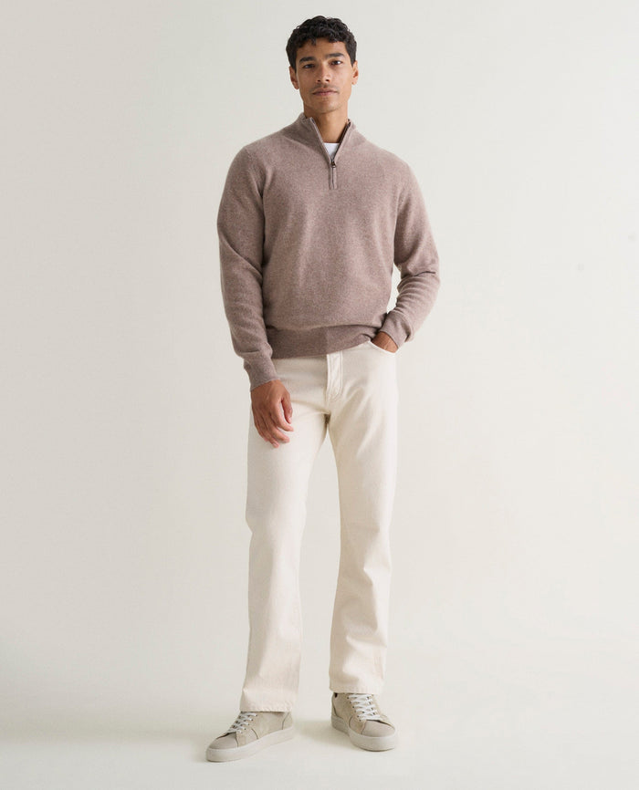 Toast - Men's Finest Cashmere 1/4 Zip Jumper