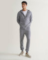 Grey - Men's Finest Cashmere Full Zip Hoodie