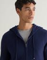 Navy - Men's Finest Cashmere Full Zip Hoodie