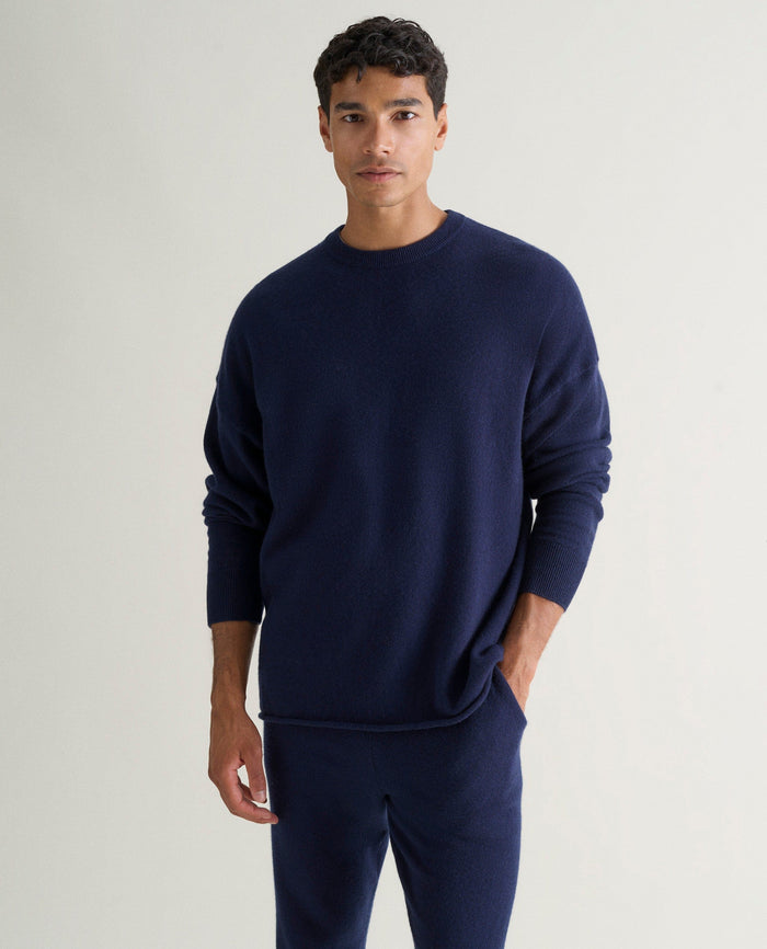 Navy - Men's Finest Cashmere Sweatshirt