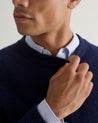 Navy - Men's Finest Cashmere Mid-Weight Crew Neck Jumper