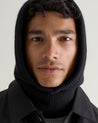 Black - Men's Cashmere Merino Knitted Hood
