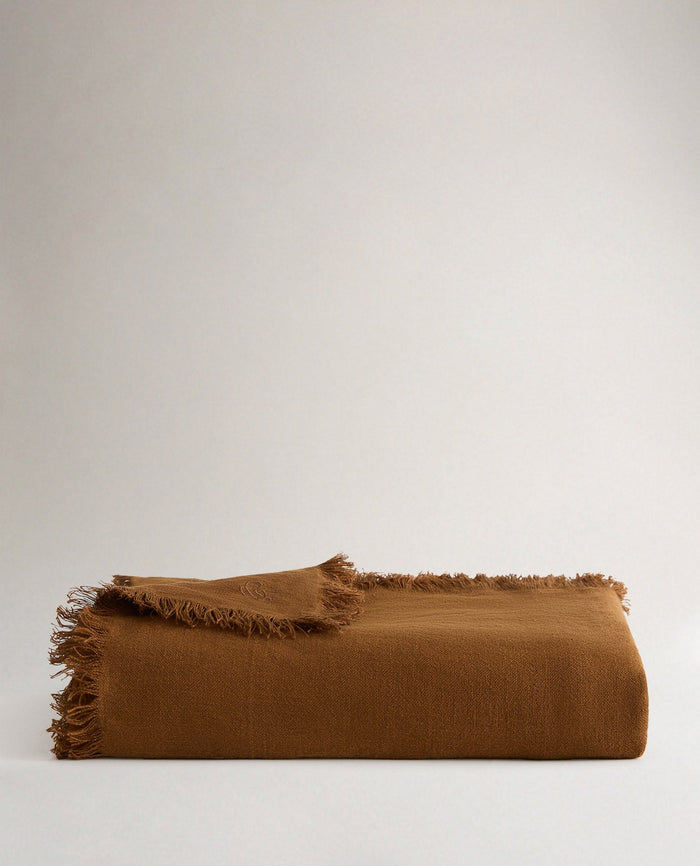 Chestnut - European Flax Linen Throw