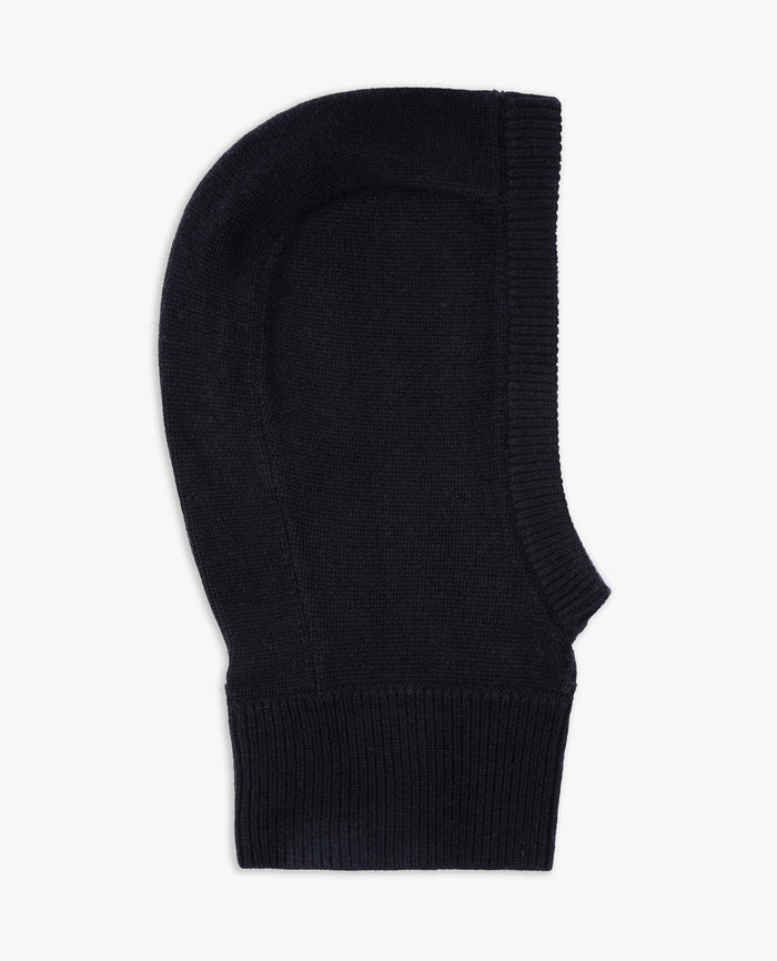 Black - Men's Cashmere Merino Knitted Hood
