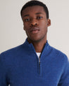 Ocean - Men's Finest Cashmere 1/4 Zip Jumper