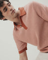 Rust - Men's Waffle Knit Cotton Polo