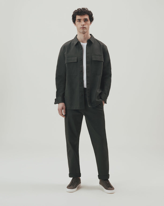 Forest Green - Men's Heavy-Weight Cotton Overshirt