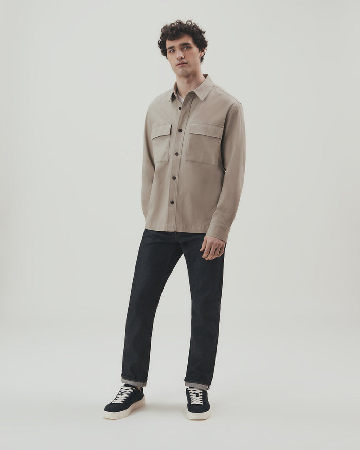 Stone - Men's Heavy-Weight Cotton Overshirt