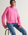 Pink - Women's Cashmere Merino High Neck Jumper