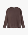 Bitter Chocolate - Women's Drop Shoulder Easy-Silk Top