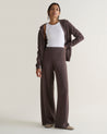 Chocolate - Women's Finest Cashmere Full Zip Hoodie