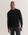 Black - Men's Merino Mid-Weight Crew Neck Jumper