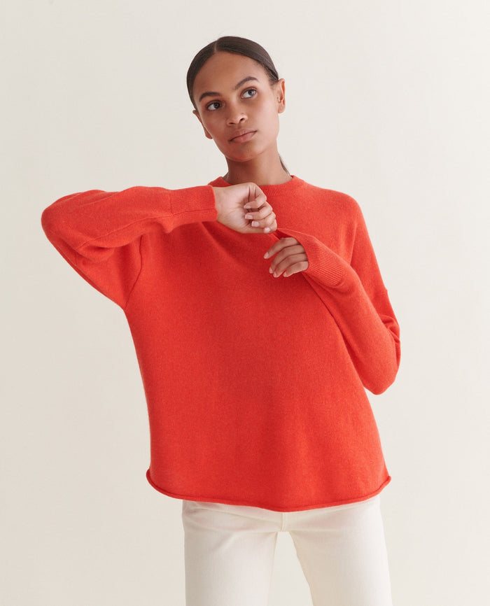 Citrus Red - Women's Finest Cashmere Sweatshirt
