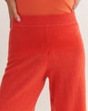 Citrus Red - Women's Finest Cashmere Wide-Leg Trousers