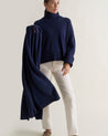 Navy - Women's Cashmere Merino High Neck Jumper