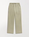 Dried Sage - Women's Easy-Sandwashed Silk Wide Leg Trouser