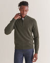 Forest Green - Men's Finest Cashmere 1/4 Zip Jumper