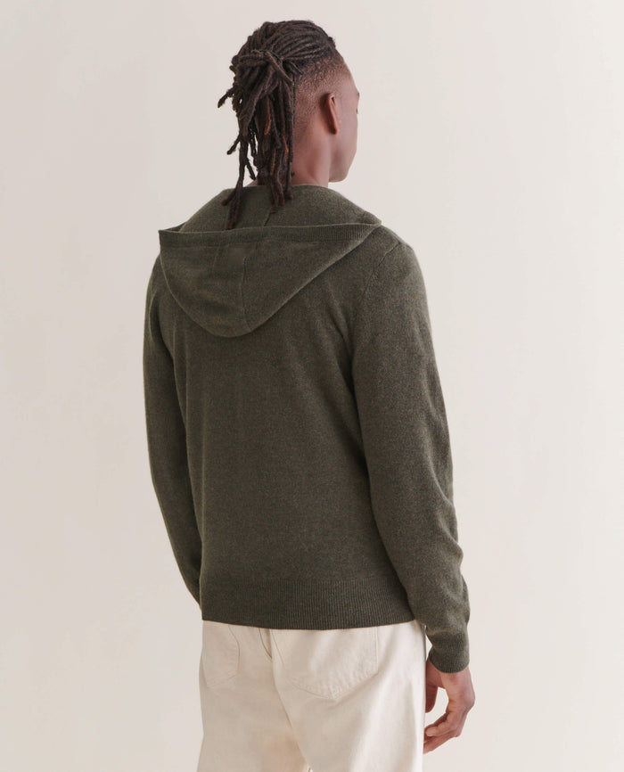 Forest Green - Men's Finest Cashmere Full Zip Hoodie