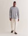 Grey - Men's Relaxed Long Sleeve Cotton T-shirt