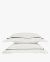 White Navy Piping - The Soft & Smooth Luxury Oxford Pillowcase Set