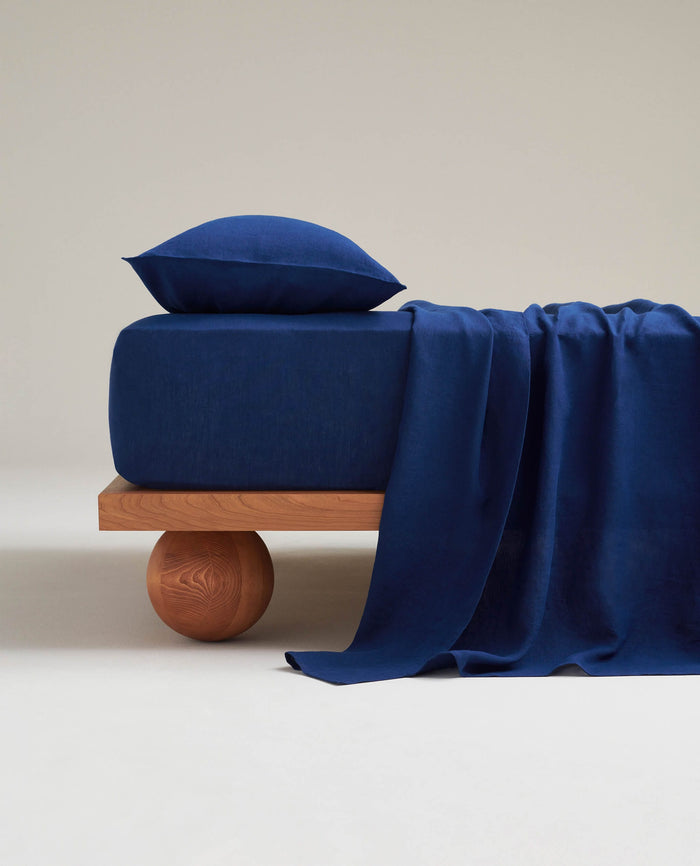 Indigo - Relaxed & Refined Linen Flat Sheet