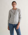 Grey - Women's Finest Cashmere Full Zip Hoodie