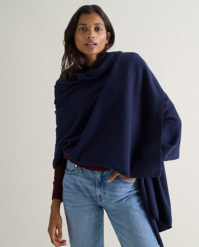 Navy - Oversized Finest Cashmere Wrap