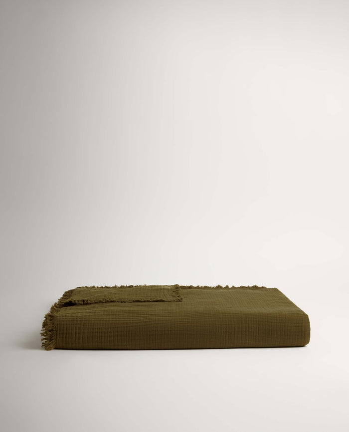 Seaweed - House of Grey Organic Cotton Muslin Throw