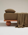 Olive - Relaxed & Refined Linen Flat Sheet