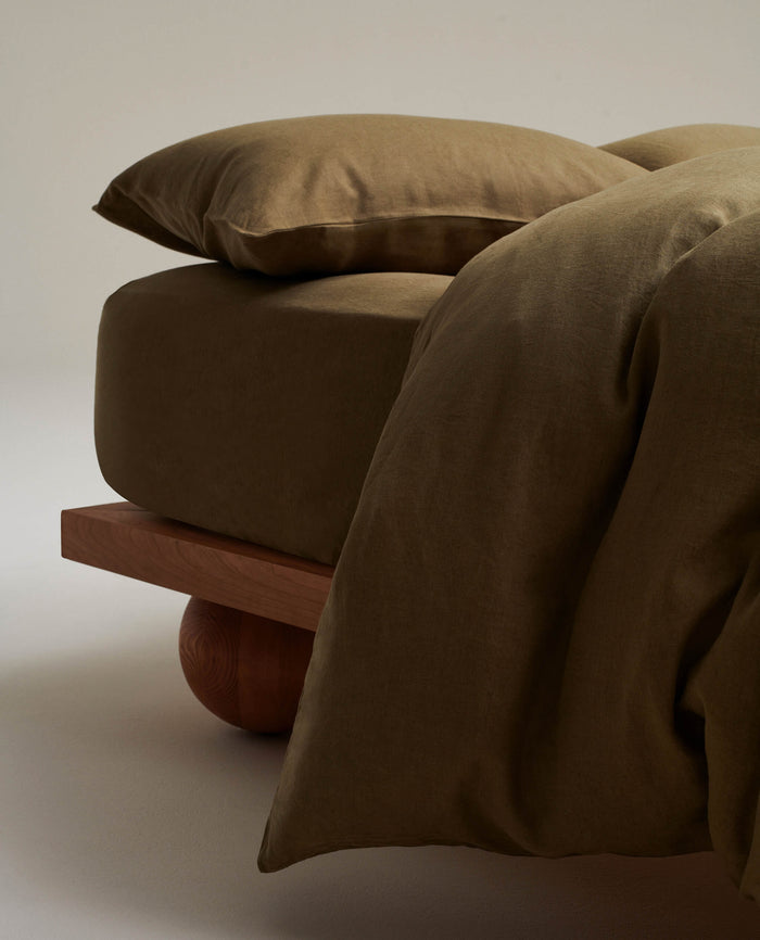 Olive - Relaxed & Refined Linen Duvet Set