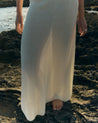 Parchment - Women's Cotton Bouclé Knit Skirt