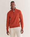 Rust - Men's Finest Cashmere 1/4 Zip Jumper