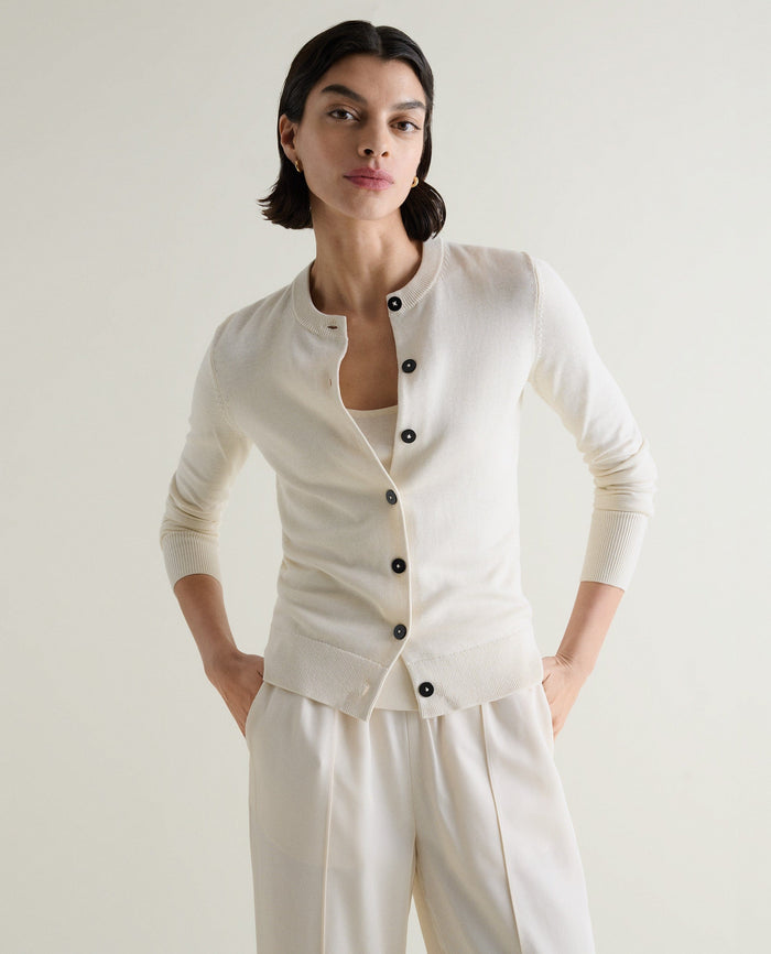 Buttermilk - Women's Silk-Cotton Cardigan