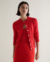 Red - Women's Silk-Cotton Cardigan