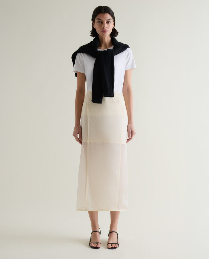 Shell - Women's Silk Organza Panelled Skirt