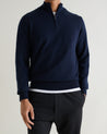 Indigo - Men's Merino 1/4 Zip Jumper