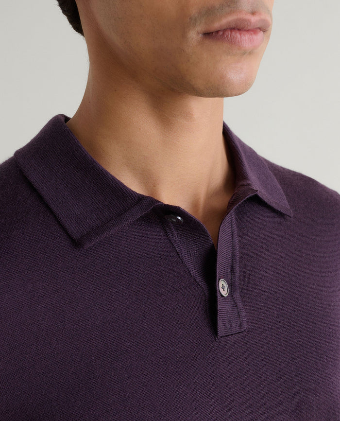 Umber - Men's Merino Knitted Polo Jumper