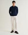 Indigo - Men's Merino Knitted Polo Jumper