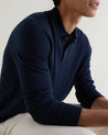 Indigo - Men's Merino Knitted Polo Jumper