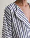 Navy Stripe - Women's Cotton Gauze Tunic Dress