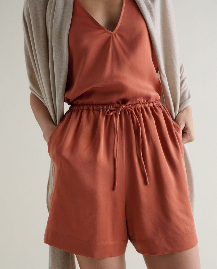 Rust - Women's Easy-Silk Sleeveless Top