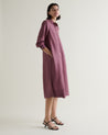 Smoky Lilac - Women's Future-Linen Shirt Dress