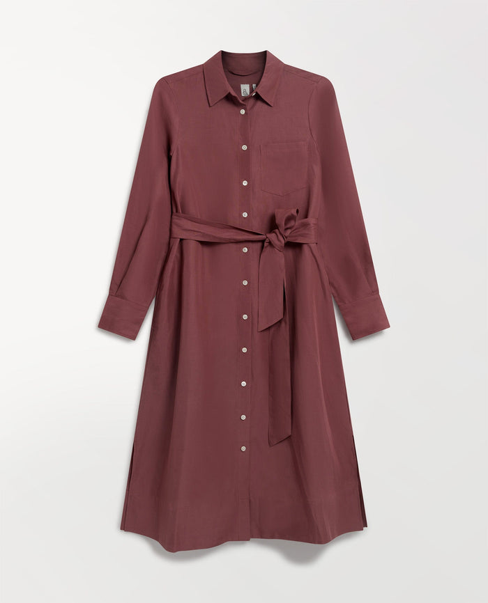 Smoky Lilac - Women's Future-Linen Shirt Dress