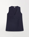 Navy - Women's Future-Linen V Neck Tunic Top