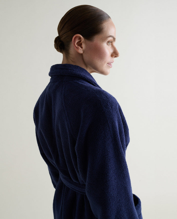 Navy - Women's Terry Bathrobe
