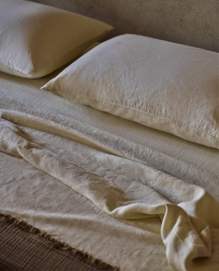 Celery - House of Grey European Flax™ Linen Pillowcase Set