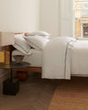 White Navy Piping - The Soft & Smooth Cotton Duvet Set