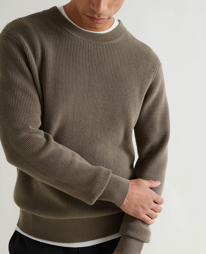 Herb - Men's Waffle Fisherman Crew Neck Jumper