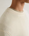 Parchment - Men's Waffle Fisherman Crew Neck Jumper