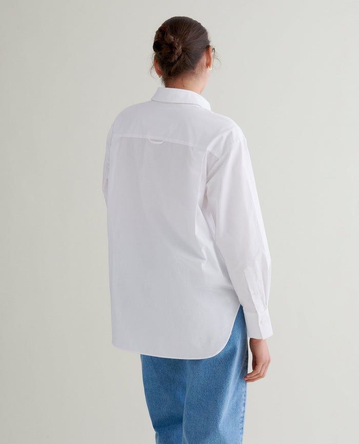White - Women's Organic Cotton Poplin Shirt